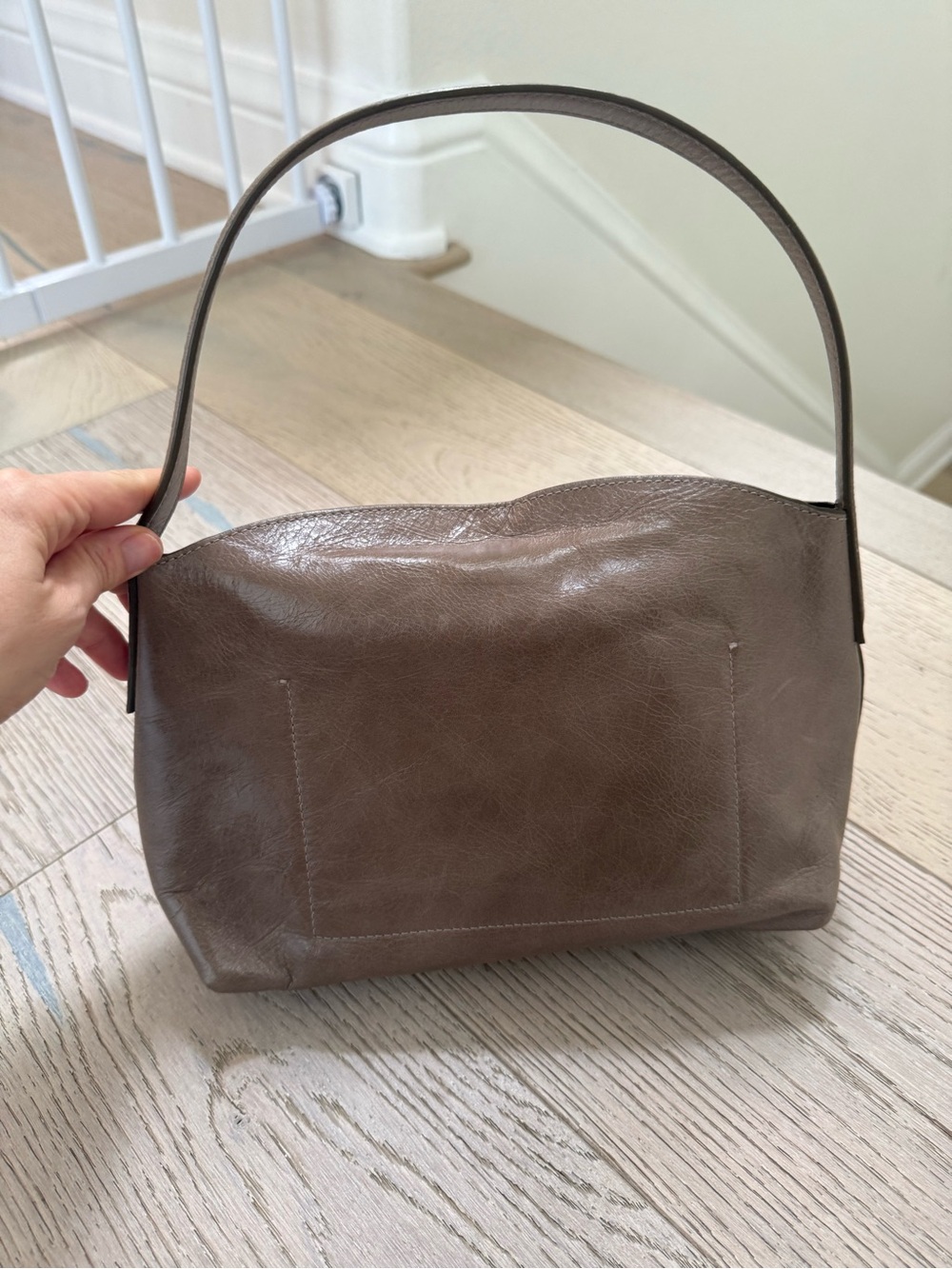 Massimo Dutti small leather bag in Taupe - Picture 5 of 6